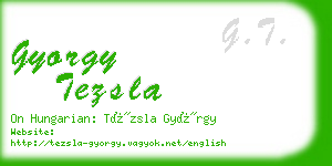 gyorgy tezsla business card